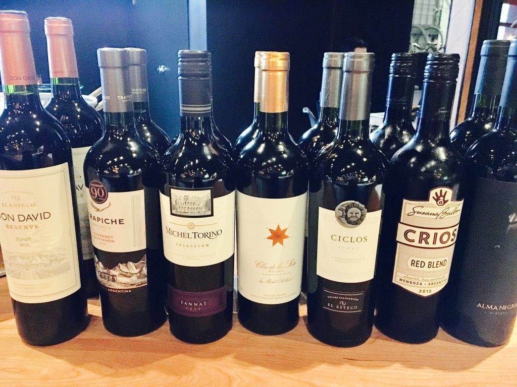_photo plusieurs vins argentins