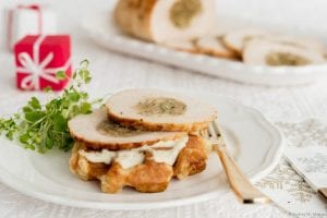 Rôti de dinde servi sur sa gaufre 2