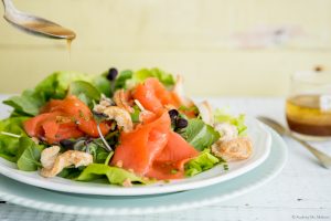 _Photo Erable Recette Salade a la truite fumée Fumoir Grizzly et vinaigrette à l'érable Delices a l'Erable