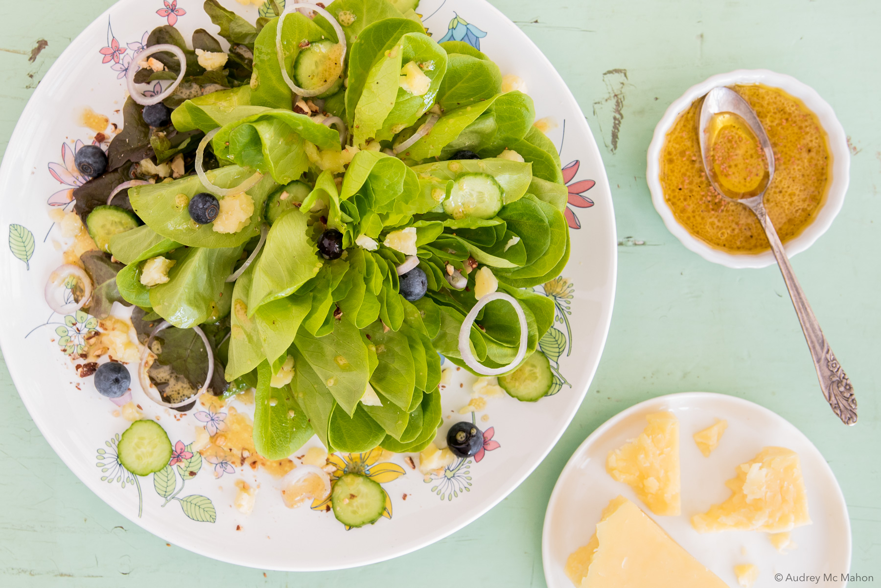 _Photo mars Nutrition Salade aux amandes et cheddar léger et vinaigrette à l'huile de caméline